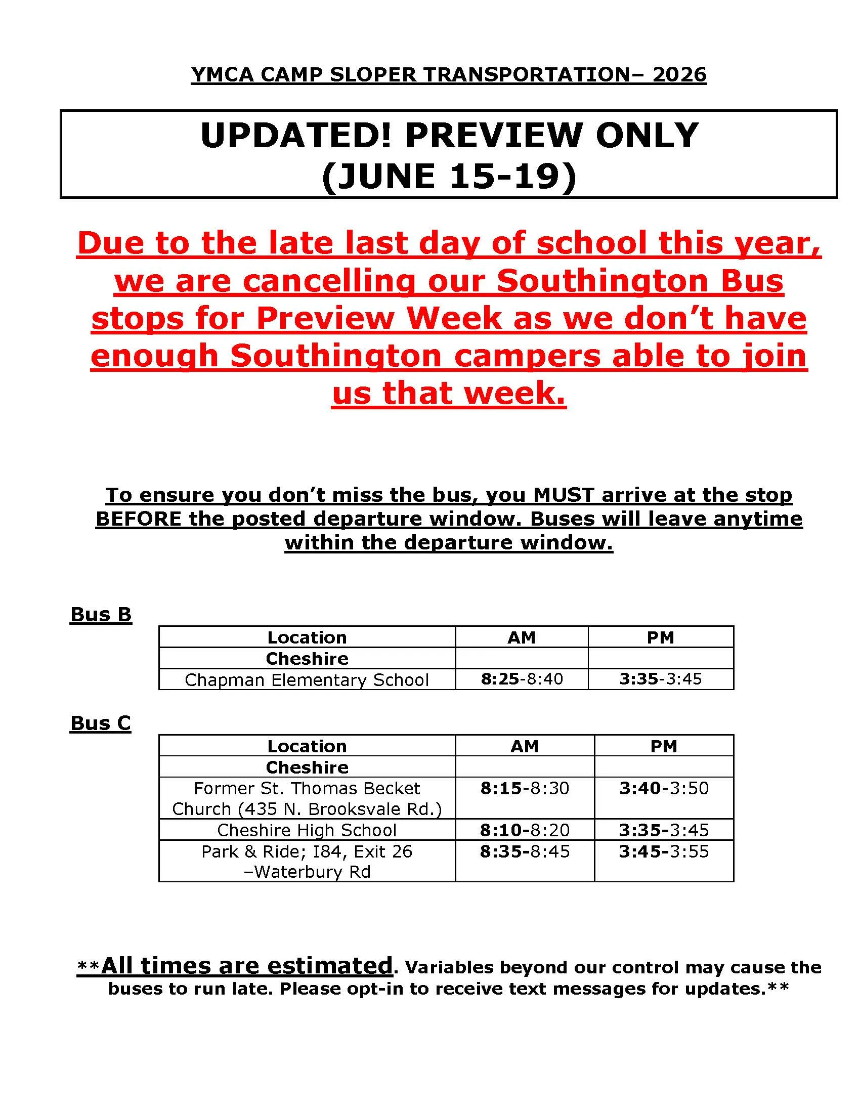 Updated PW buses